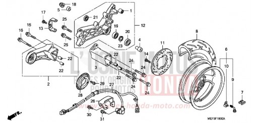 REAR WHEEL FJS400A9 de 2009